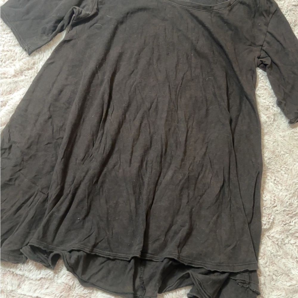 Casual Black T-Shirt Dress